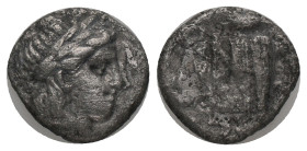 BITHYNIA, Kios. Hemidrachm (345-315 BC). AR Silver Obv: Proxenos, magistrate. Laureate head of Apollo right Rev: Prow of galley left, ornamented with ...