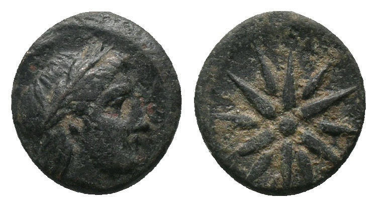 MYSIA. Gambrion. (4th century BC) AE Bronze
Obv: Laureate head of Apollo to rig...
