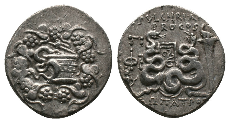 IONIA, Ephesos. C. Claudius Ap.f. Pulcher. Proconsul, 55-53 BC. AR Tetradrachm. ...