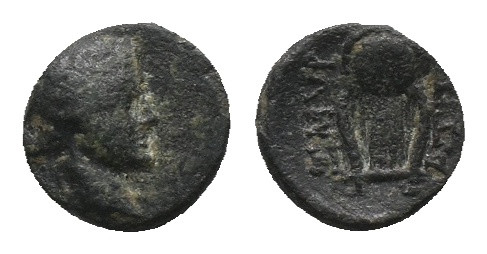 IONIA Smyrna. (Circa 170-145 BC). Sarapios, magistrate. AE Bronze Obv: Laureate ...