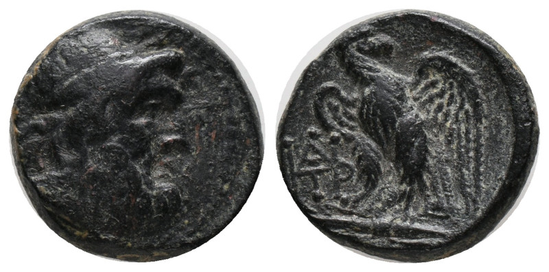 KINGS OF GALATIA. Deiotaros, (62-40 BC). AE Bronze Obv: Laureate head of Zeus to...