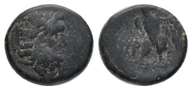 KINGS OF GALATIA. Deiotaros, (62-40 BC). AE Bronze Obv: Laureate head of Zeus to right. Rev. Eagle standing left, head to right, on thunderbolt; to le...