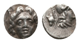 PISIDIA. Selge. Obol (350-300 BC). AR Silver
Obv: Facing gorgoneion.
Rev: Helmeted head of Athena right; astragalos to left. Condition: Good very fi...
