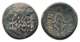 PHRYGIA. Apameia. (88-40 BC) AE Bronze. Obv: laureate head of Zeus right. Rev: AΠAME[ΩN] / facing statue of Artemis Anaïtis.
Condition: Good Very fin...