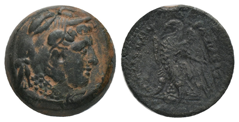 PTOLEMAIC KINGDOM, Ptolemy II Philadelphos ( 285-246 BC) AE. Bronze Obv: Head of...