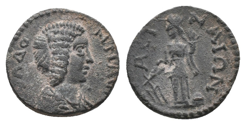 MESSENIA. Asine. Julia Domna, Augusta, (193-217 AD). AE. Bronze Obv: [....] ΔOMN...
