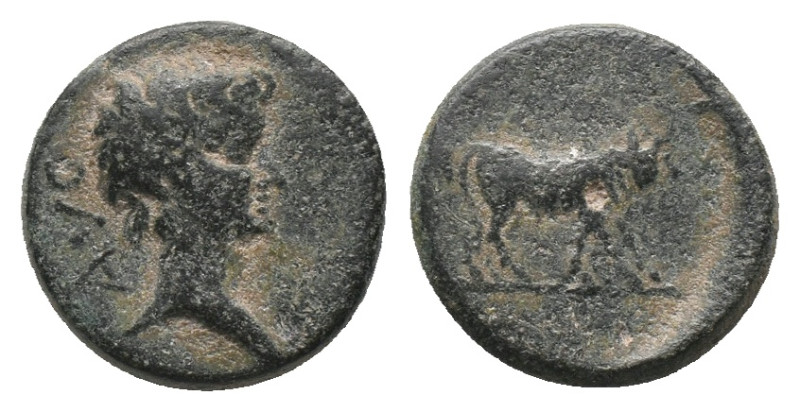 MACEDON, Uncertain (Philippi?). Augustus. (27 BC-AD 14). AE. Bronze Obv. bare he...