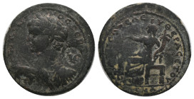 PONTUS. Amisus. Caracalla (198-217 AD). AE. Bronze
Obv: ANTΩNINOC CЄBACT. Laureate, draped and cuirassed bust of Caracalla left, holding spear and sh...