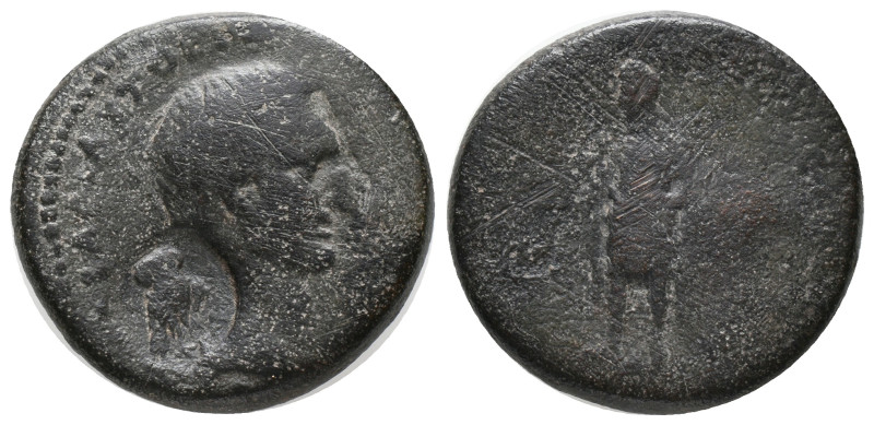 GALATIA. Koinon of Galatia. Galba, Tavium (?). (68-69 AD). AE. Bronze Obv: ΓΑΛΒA...