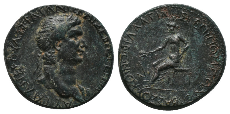 GALATIA.Koinon of Galatia.Trajan.(98-117AD ). AE. Bronze
Obv : ΑΥΤ ΝΕΡ ΤΡΑΙΑΝΟΣ...