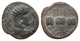 GALATIA. Ancyra. Valerian I.(253-260 AD). AE. Bronze Obv : Γ ΠΟVB ΛIK OVAΛEΡIANOC CEB. Radiate, draped and cuirassed bust right. Rev : MHTΡΟΠΟΛΕΩC B N...