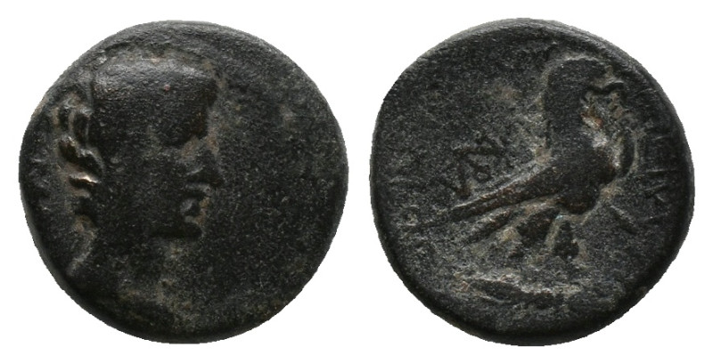 PHRYGIA. Amorium. Augustus (27 BC-14 AD). AE. Bronze Obv : CЄBACTOC. Bare head r...