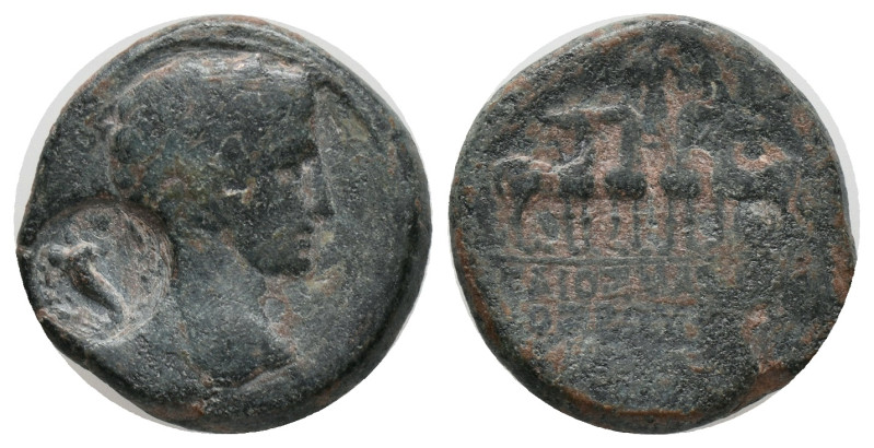 PHRYGIA, Apameia. Augustus. (27-14 BC). AE. Bronze
Obv : ΣΕΒΑΣΤΟΣ. Laureate hea...