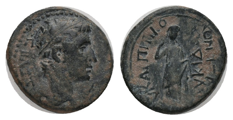 PHRYGIA. Eucarpea. Uncertain. Augustus or Tiberius (27 BC - 37 AD). AE. Bronze
...