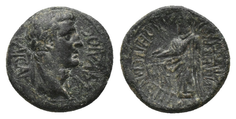 PHRYGIA. Aezanis. Caligula. (37-41 AD) AE. ( Magistrates: Straton Medeos). Obv: ...