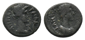 PHRYGIA. Aezanis. Pseudo-autonomous, Reign of Claudius? AE. Bronze, (Magistrate, Asklas Charax).
Obv: ΘƐΟΝ [ϹΥΝΚ]ΛΗΤΟΝ. draped bust of Senate, r.
Re...
