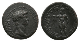 PHRYGIA, Cotiaeum. Claudius. (41-54 AD). AE.Bronze
Obv : ΚΟΤΙΑΕΙΣ ΚΛΑΥΔΙΟΝ ΚΑΙΣΑΡΑ. Laureate head of Claudius, right.
Rev : ΕΠΙ ΟΥΑΡΟΥ ΥΙΟΥ ΠΟΛΕΩΣ. ...