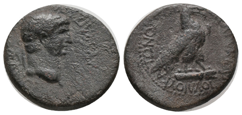 PHRYGIA. Amorium. Nero (54-68 AD). AE. Bronze
Obv : ΝΕΡΩΝΑ ΚΑΙΣΑΡΑ ΑΜΟΡΙΑΝΟΙ. L...