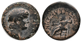 PHRYGIA. Sebaste. Nero (54-68 AD). AE.Bronze (Magistrate: Tiberius Zenodotos)
Obv: ΝΕΡΩΝ [ΚΑΙΣΑ]Ρ. Bare head of Nero, right.
Rev: ΤΙ ΖΗΝΟΔΟΤΟ[Σ ΣΕΒΑ...