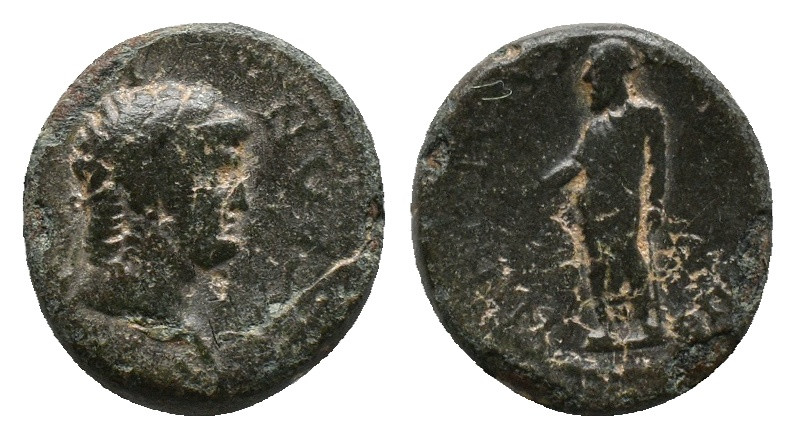 PHRYGIA, Laodikeia ad Lycum. Nero, (54-68 AD). AE. Bronze. (Magistrate: Krateros...