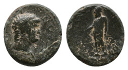 PHRYGIA, Laodikeia ad Lycum. Nero, (54-68 AD). AE. Bronze. (Magistrate: Krateros Nomothetes)
Obv: ΝΕΡΩΝ ΣΕΒΑΣΤΟΣ. Bare head of Nero, right.
ΚΡΑΤΕΡΟΣ...