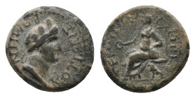 PHRYGIA, Cotiaeum. temp. Galba. (68-69 AD). AE. Bronze, (Magistrate.Tiberius Claudius Secundus) Obv: ΡΩΜΗΝ ΚΟΤΙΑΕΙΣ. Turreted and draped bust of Roma,...