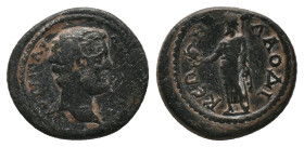 PHRYGIA. Laodikeia ad Lycum. Antoninus Pius (138-161 AD). AE. Bronze Obv: ΑΥ ΚΑΙϹΑΡ ΑΝΤΩΝΕΙΝΟϹ. Bare head of Antoninus Pius, right Rev: ΛΑΟΔΙΚΕΩΝ. Zeu...