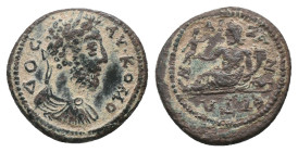 PHRYGIA. Aezanis. Commodus, (Augustus 184–192 AD). AE.Bronze
Obv: ΑΥ ΚΟΜΟΔΟϹ. Laureate-headed bust of Commodus (long beard) wearing cuirass and palud...