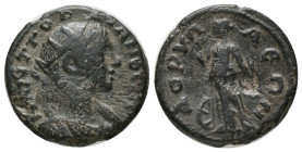 PHRYGIA. Dorylaeum. Gordian III (238-244 AD). AE. Bronze
Obv: M ANT ΓOPΔIANOC AV. Radiate, draped and cuirassed bust right.
Rev: ΔORVΛAEΩN. Nemesis ...
