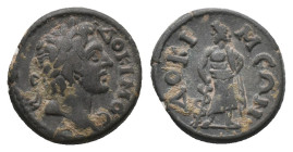PHRYGIA. Docimeium. Pseudo-autonomous issue. (138-192 AD). AE. Bronze, time of the Antonines, Obv: ΔΟΚΙΜΟС Laureate head of Dokimos to right. Rev. ΔΟΚ...
