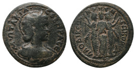 PHRYGIA, Laodicea ad Lycum. Otacilia Severa, (244-249 AD). AE Bronze.
Obv: Μ ΩΤΑΚΙΑ ϹƐΒΗΡΑ ϹƐ. Diademed and draped bust of Otacilia Severa, right.
R...