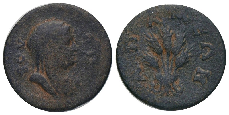 PHRYGIA. Apameia, Time of Elagabalus (150-200 AD). AE. Bronze Obv: BOVΛH. Veiled...