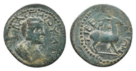 PHRYGIA. Tiberiopolis. Julia Domna (Augusta, 193-217 AD). AE. Bronze
Obv: IOVΛIA CЄBACTH. Draped bust right.
Rev: TIBЄPIOΠΟΛITΩN. Stag advancing rig...