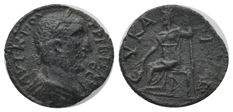 PHRYGIA. Eucarpea. Trebonianus Gallus (251-253 AD). AE. Bronze
Obv: ΑVΤ Κ Γ ΟV ...