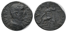 PHRYGIA. Eucarpea. Trebonianus Gallus (251-253 AD). AE. Bronze
Obv: ΑVΤ Κ Γ ΟV ΤΡΙB ΓΑΛΛ / ΟϹ. Laureate, draped and cuirassed bust right.
Rev: ЄVΚΑΡ...