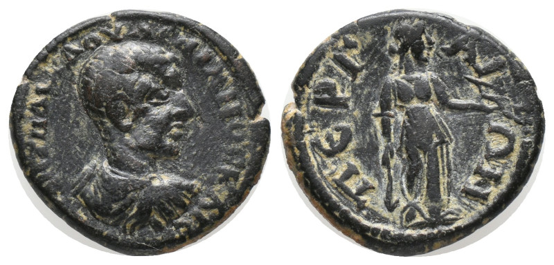 PAMPHYLIA, Perge. Elagabalus (218-222 ). Ae.
Obv: ΑΥ Κ Μ ΑΥ ΑΝΤΩΝΙΝΟϹ ϹƐΒ. Laur...