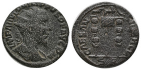 PISIDIA. Antioch. Philip I The Arab (244-249 AD). AE. Bronze Obv: IMP M IVL PHILIPPVS AVG. Radiate, draped, and cuirassed bust right Rev: CAES ANTIO-C...