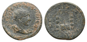 PISIDIA. Antioch. Volusian (251-253 AD.) AE Bronze Obv: IMP C VIR A P GALLVSSIANO AVG. Radiate and draped bust right. Rev. ANTIOCHIO CL O. Aquila betw...