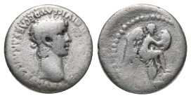CAPPADOCIA. Caesarea-Eusebia. Nero. Hemidrachm. (54-68 AD). AR Silver Obv: NERO CLAVD DIVI CLAVD F CAESAR AVG GERMANI, Laureate head right Rev: NIke s...