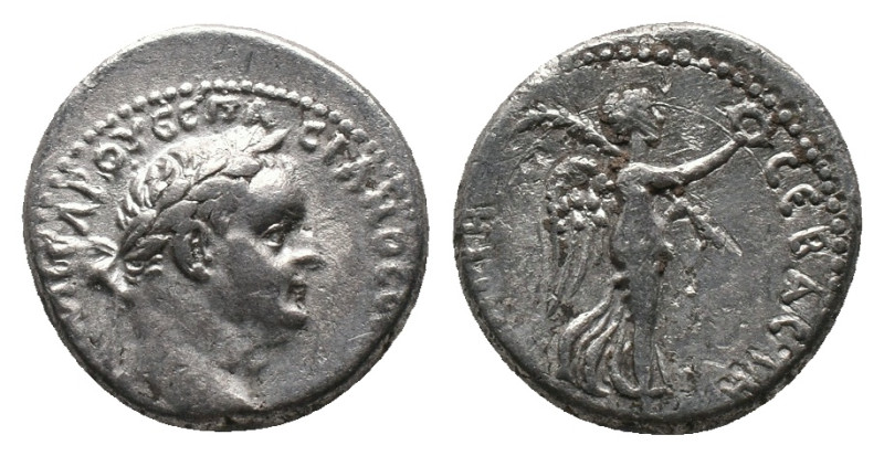CAPPADOCIA. Caesarea. Vespasian (69-79 AD). Didrachm.
Obv : ΑYΤΟΚΡΑ ΚΑΙCΑΡ ΟYEC...