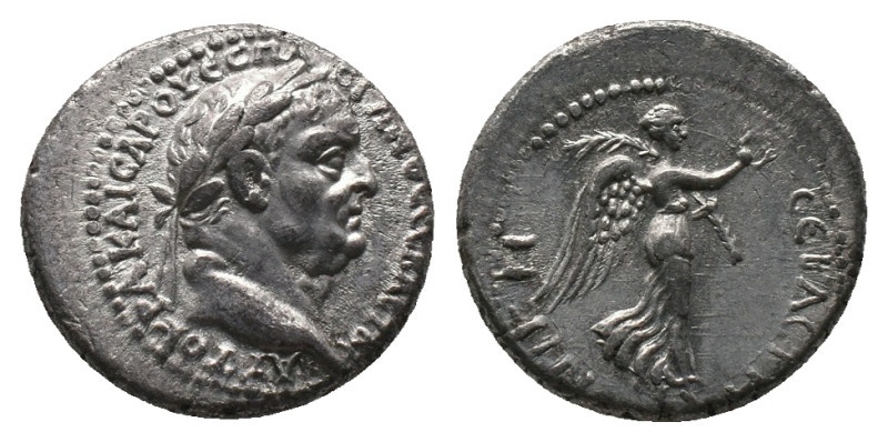 CAPPADOCIA. Caesarea. Titus as Caesar. Drachm. (69-79 AD). AR Silver Obv: AYTO K...