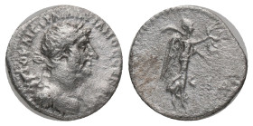 CAPPADOCIA. Caesarea-Eusebia. Hadrian. Hemidrachm. (117-138 AD). AR Silver Obv: ΑΥΤΟ ΚΑΙC ΤΡΑΙ ΑΔΡΙΑΝΟC CΕΒΑCΤ, Laureate, draped and cuirassed bust ri...