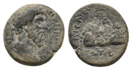 CAPPADOCIA. Caesarea. Lucius Verus (161-169). AE. Bronze
Obv : AVTOKPA OYHPOC. Laureate, draped and cuirassed bust right.
Rev : KAICAPEWN T Π APΓAIW...