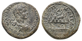 CAPPADOCIA, Caesarea. Caracalla, (205-2066 AD) AE Bronze
Obv: AY K M AYPHΛI ANTωIOINOC. Laureate, draped and cuirassed bust of Caracalla, right.
Rev...