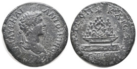 CAPPADOCIA, Caesarea. Caracalla, (205-2066 AD) AE Bronze
Obv: AY K M AYPHΛI ANTωIOINOC. Laureate, draped and cuirassed bust of Caracalla, right.
Rev...