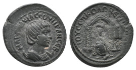 MESOPOTAMIA. Nisibis. Otacilia Severa (Augusta, 244-249). AE. Bronze
Obv : MAP ΩTAKIΛ CEOYHPAN CEB. Diademed and draped bust right, set on crescent....