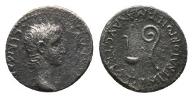 CAPPADOCIA. Caesarea. Caligula,Drachm. (37-41 AD). AR. Silver
Obv : C CAESAR AVG GERMANICVS.
Bare head right.
Rev : IMPERATOR PONT MAX AVG TR POT. ...