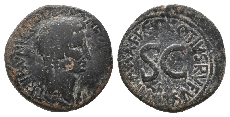 AUGUSTUS, Rome, (27 BC-AD 14). AE. C. Plotius Rufus, 15 BC. Obv: CAESAR AVG[VSTV...