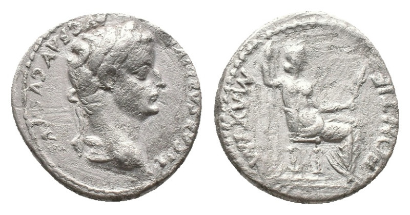 TIBERIUS.Lugdunum. Denarius. (14-37 AD). AR
Obv : TI CAESAR DIVI AVG F AVGVSTVS...