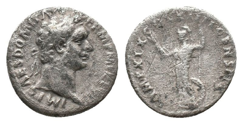 DOMITIAN. Rome.Denarius. (81-96 AD). AR
Obv: IMP CAES DOMIT AVG GERM P M TR P X...